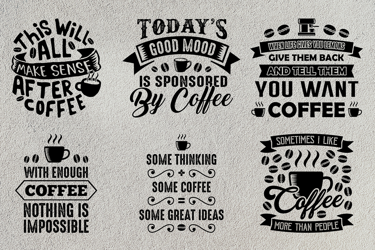 Coffee Quotes V9 SVG DXF PNG EPS, an Illustration by Tosca Digital (Photo 4 of 5)
