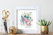 Bouquet of flowers. Watercolor., an Illustration by OlgaAlekseenko (Thumbnail 3 of 4)