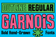 Garnois - Bold Hand Drawn Fonts, a Sans Serif Font by Konstantine Studio (Thumbnail 1 of 9)