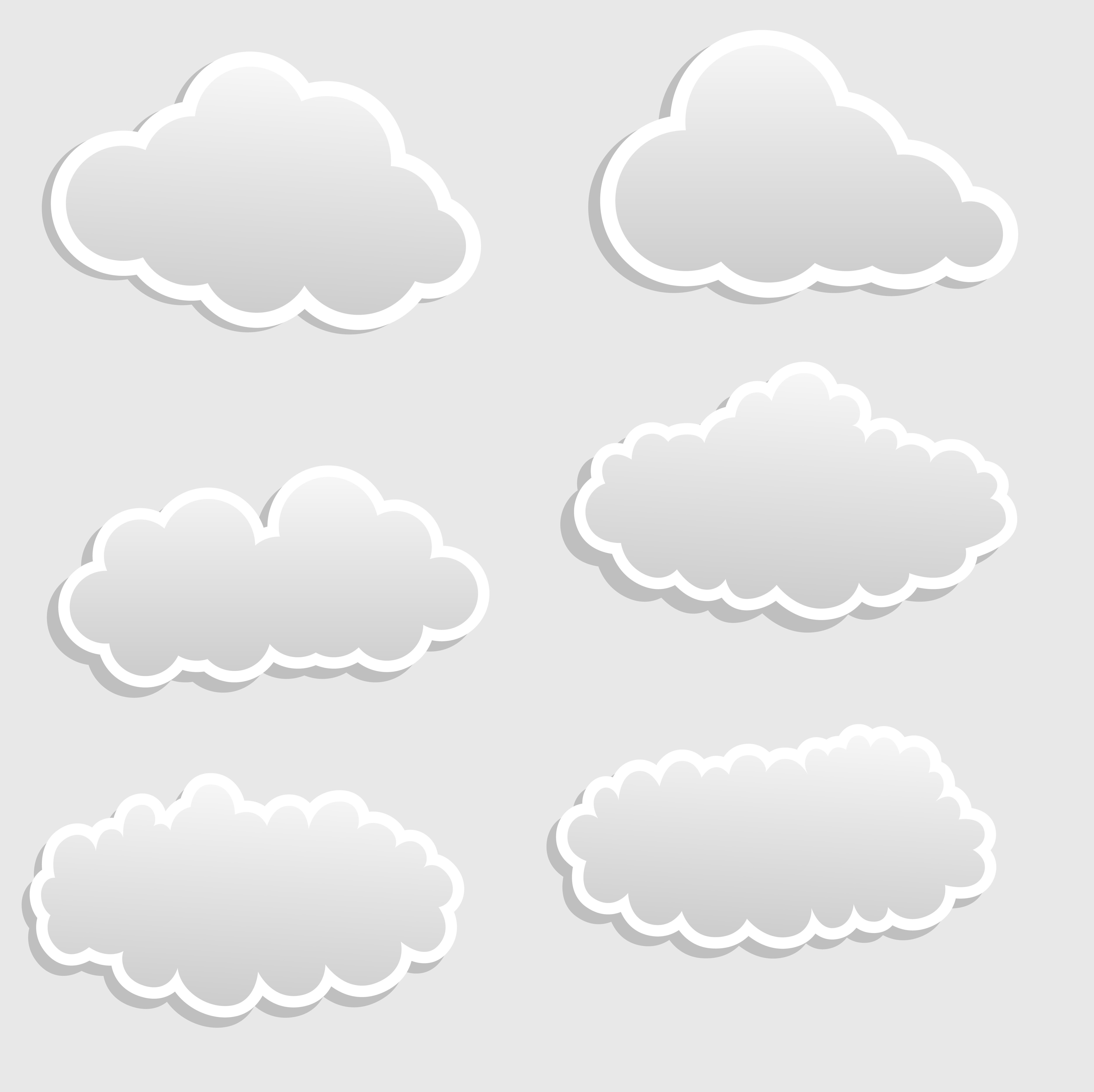 Clouds Vector Stickers, an Illustration by TrueMitra Designs
