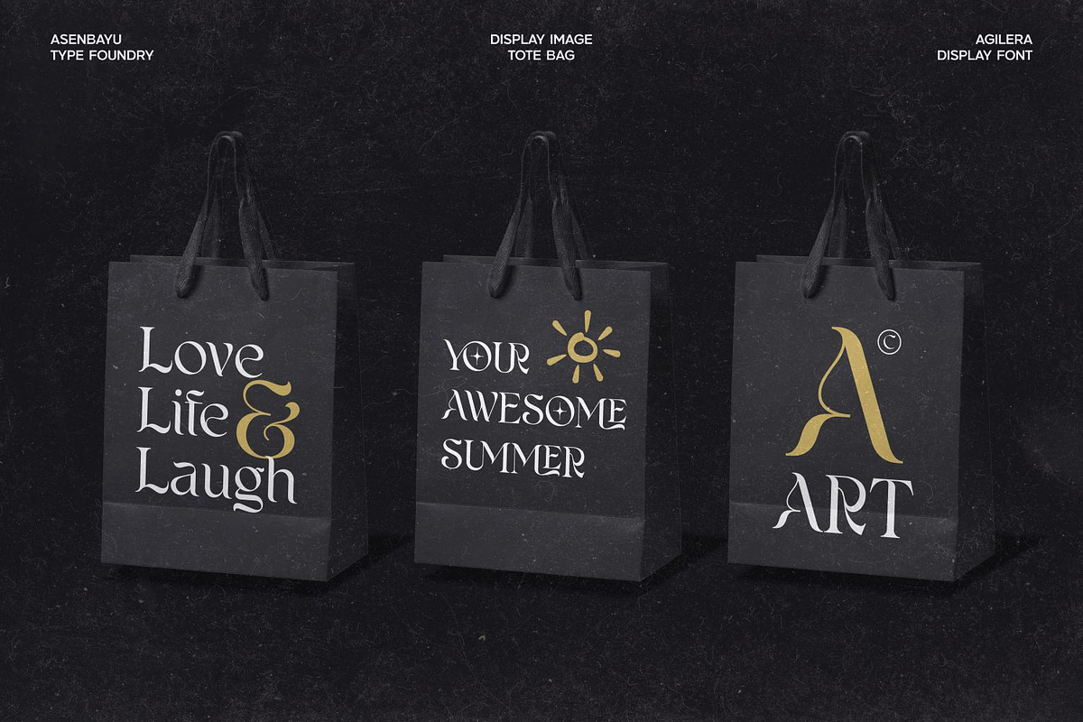 Agilera - Stylish Ligature Font, a Serif Font by Asenbayu (Photo 6 of 15)
