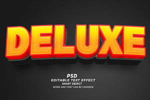 Deluxe PSD 3D Editable Text Effect