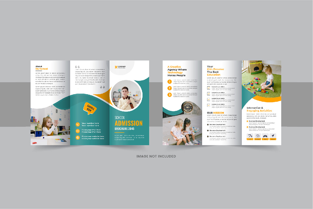 School admission trifold brochure, a Brochure Template by Pavel_design