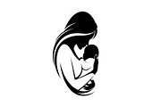 50 Mother and Baby Silhouette Bundle, an Illustration by Creativeshirt (Thumbnail 25 of 48)