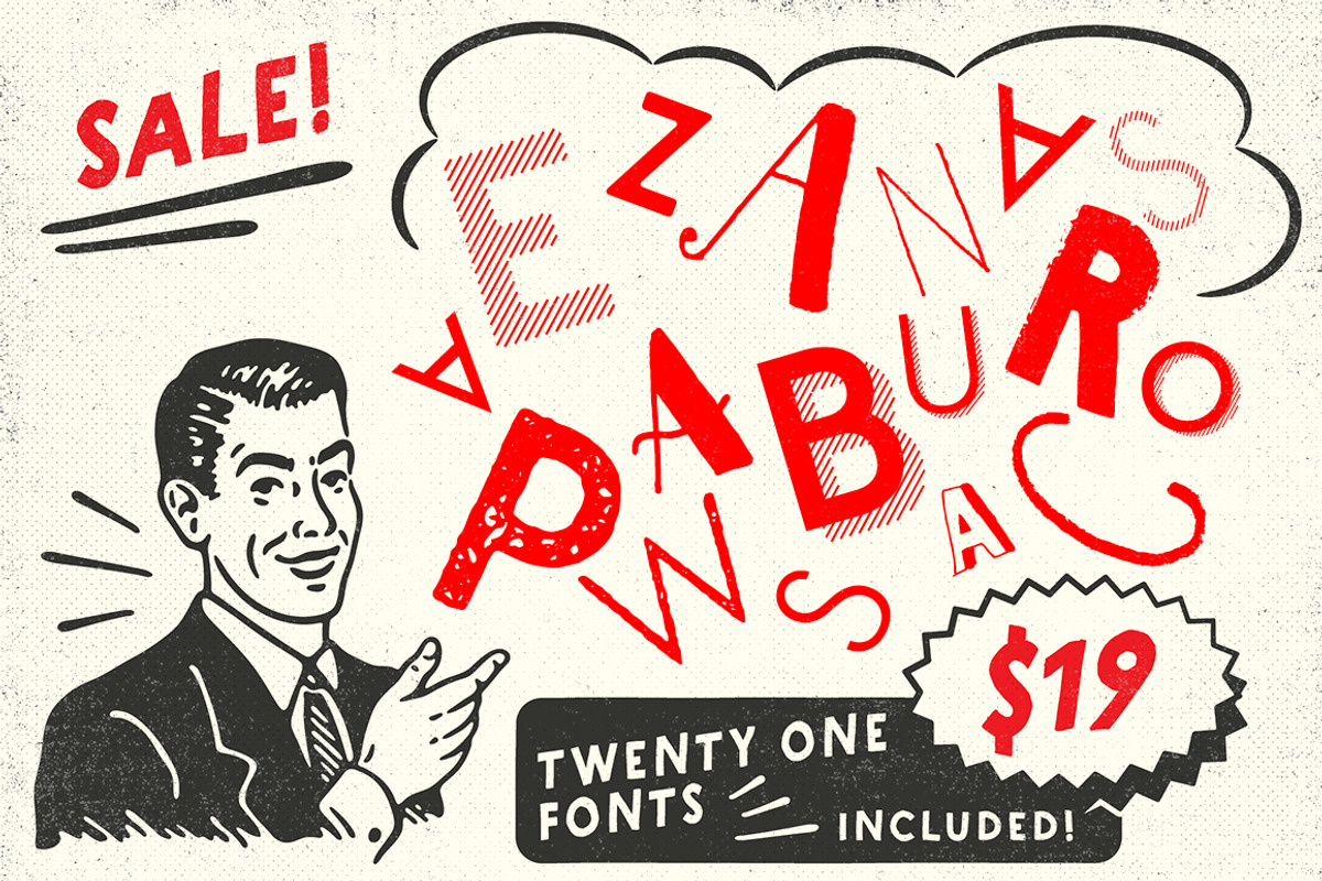 ZACK Vintage Font Bundle preview 6