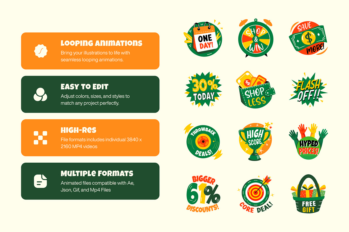 Animated Promotional Stickers, an Emoji Icon by Vectors Market (Photo 2 of 5)