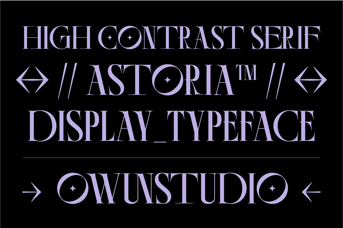 AO Astoria - Display Typeface, a Serif Font by OwunStudio (Photo 1 of 25)