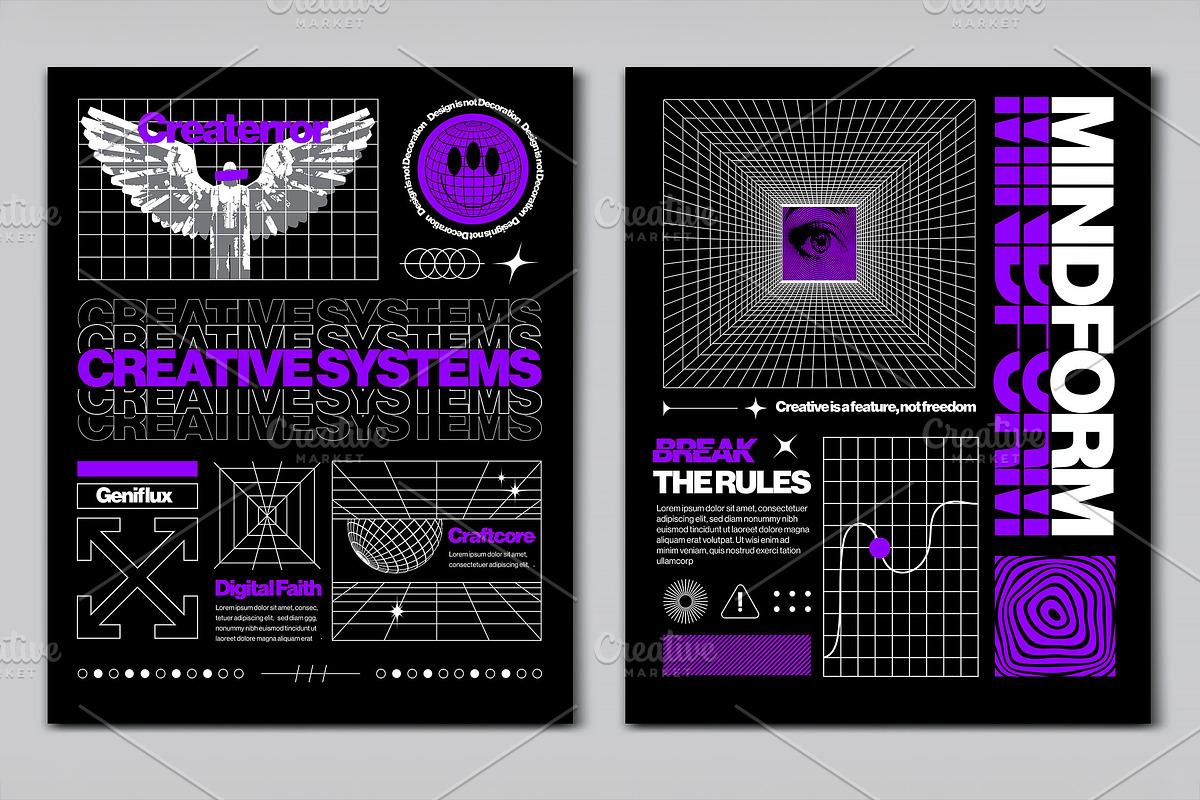 Brutalist Poster with Bold Typograph, a Wallpaper Graphic by Creative ...
