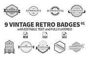 Vintage Retro Badges 01, a Branding & Logo Template by h.utomo (Thumbnail 1 of 10)