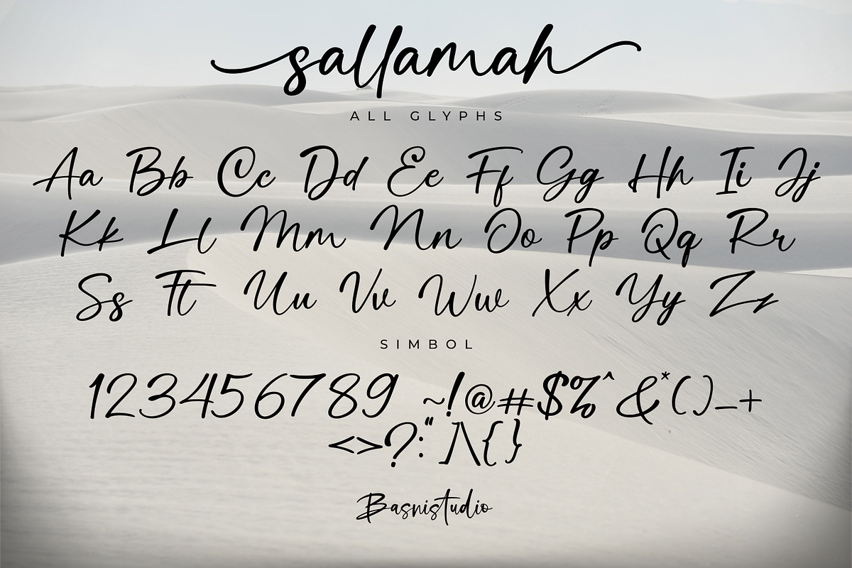 Sallamah Handwritten Font, a Handwritten Font by Basnistudio (Photo 12 of 13)