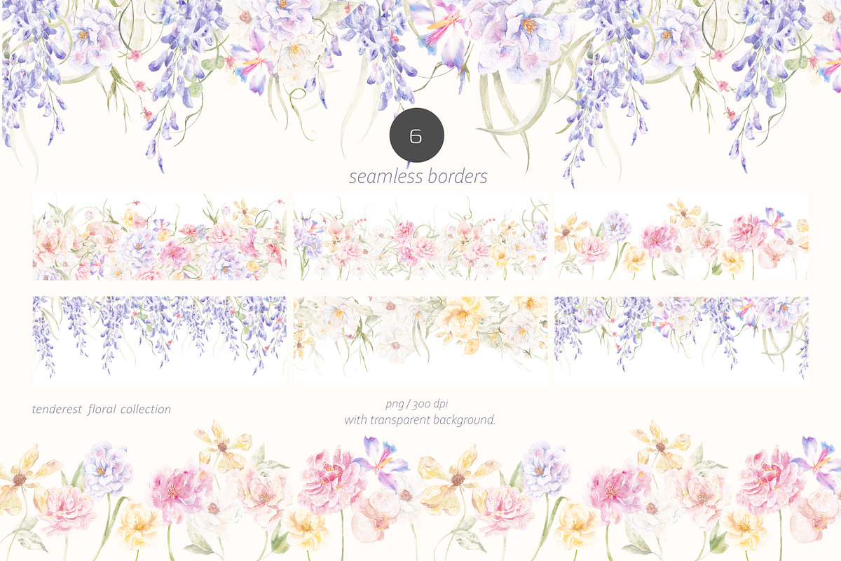 Soft SUMMERNESS Watercolor Flowers, a Decorative Illustration by SCHÉRI
