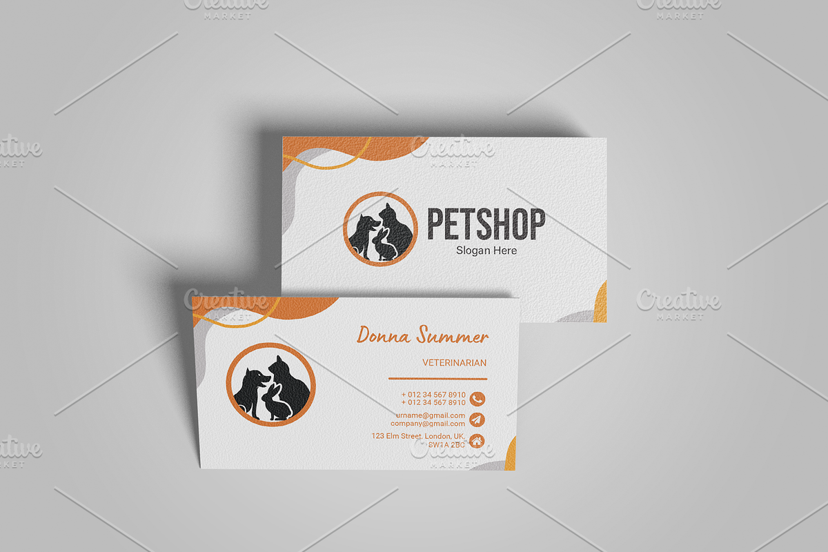 Pet shop business card design, a Business Card Template by Walldecorated (Photo 7 of 7)