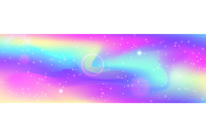 Fairy Pattern. Pink Unicorn Hologram, an Illustration by Holo Art