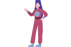 Woman character flat vector, a Person Illustration by vectorpointstudio