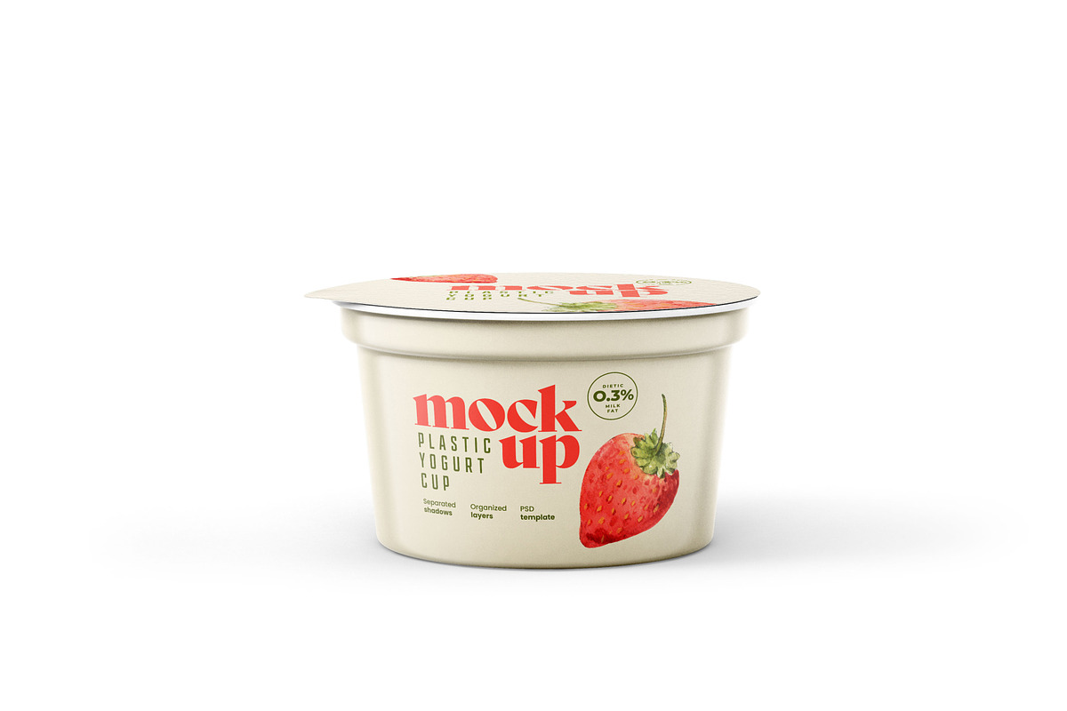 Yogurt Cup Mockup Set | Packaging, a Cups & Container Mockup by Deeplab (Photo 10 of 19)