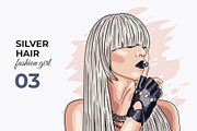 Vector Silver Hair Girl, a Person Illustration by Iryna Denysova (Thumbnail 4 of 4)