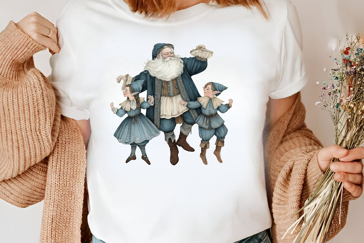 Watercolor Funny Christmas Clipart, an Illustration by Canvas Craft (Photo 5 of 7)