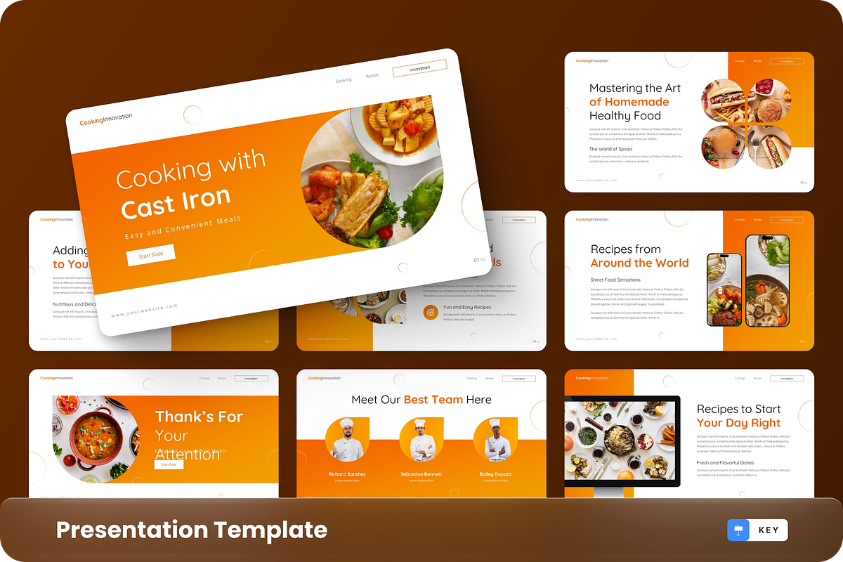 Cooking Innovation - Food Keynote, a Presentation Template by GraphauseProject (Photo 1 of 6)