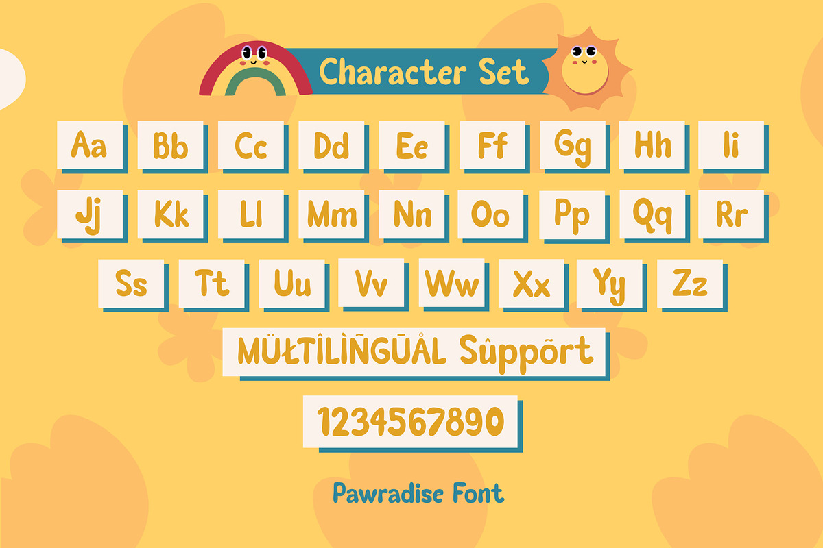 Pawradise Bubbly Display Typeface, a Handwritten Font by Casloop Studio (Photo 9 of 15)