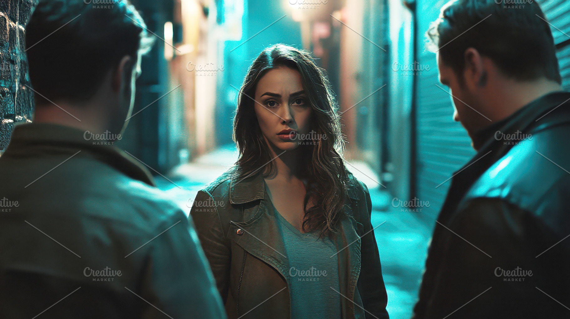 Tension in a dimly lit alley, a Photo by Beautiful things