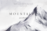 MOUNTAINS aesthetic *watercolor*, a Background Graphic by Youksy (Thumbnail 11 of 16)