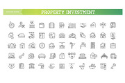 Property investment icons, an Outline Icon by Tettygreen (Thumbnail 1 of 2)