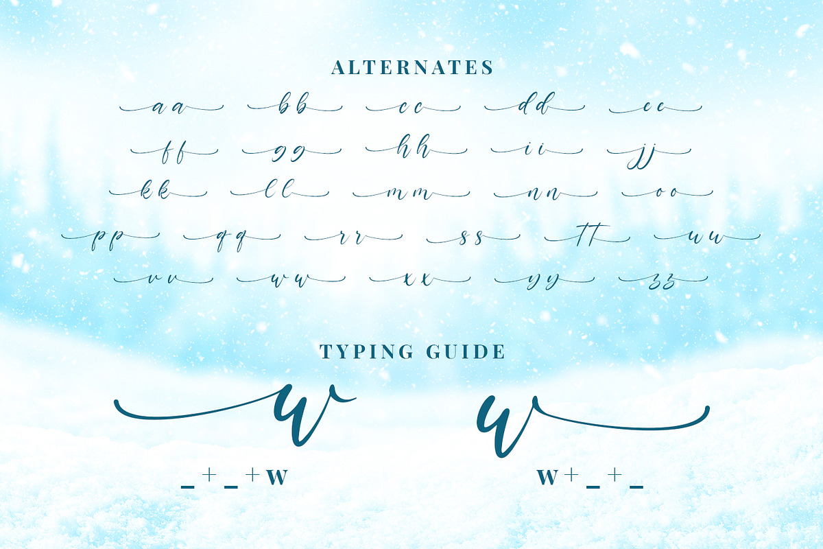 Winterline - Sweety Script, a Script Font by Almarkhatype (Photo 7 of 8)