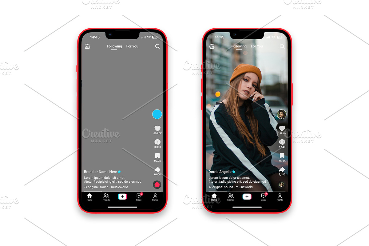 TikTok Mockup Template 2024, a Social Media Template by Dilshod Sobirov (Photo 5 of 8)