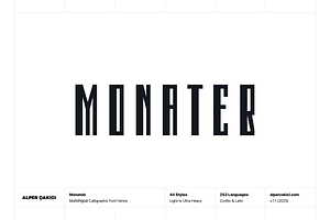 Monateb – A Font Family (44 Fonts), a Font by alpercakici