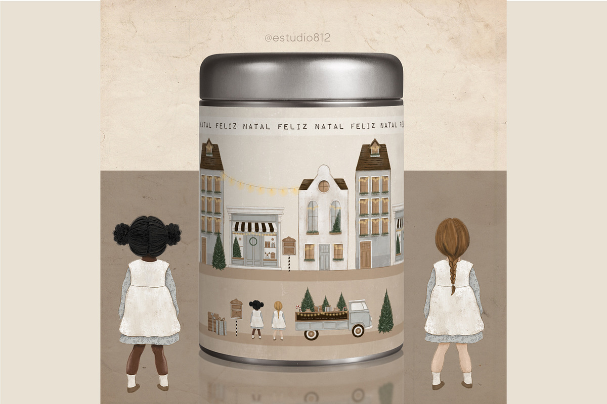 Vintage Christmas, a Decorative Illustration by Estudio 812 (Photo 3 of 7)