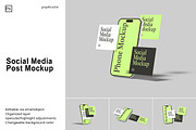 Social Media Post Mockup, a Device Mockup by Graphiculon (Thumbnail 1 of 11)