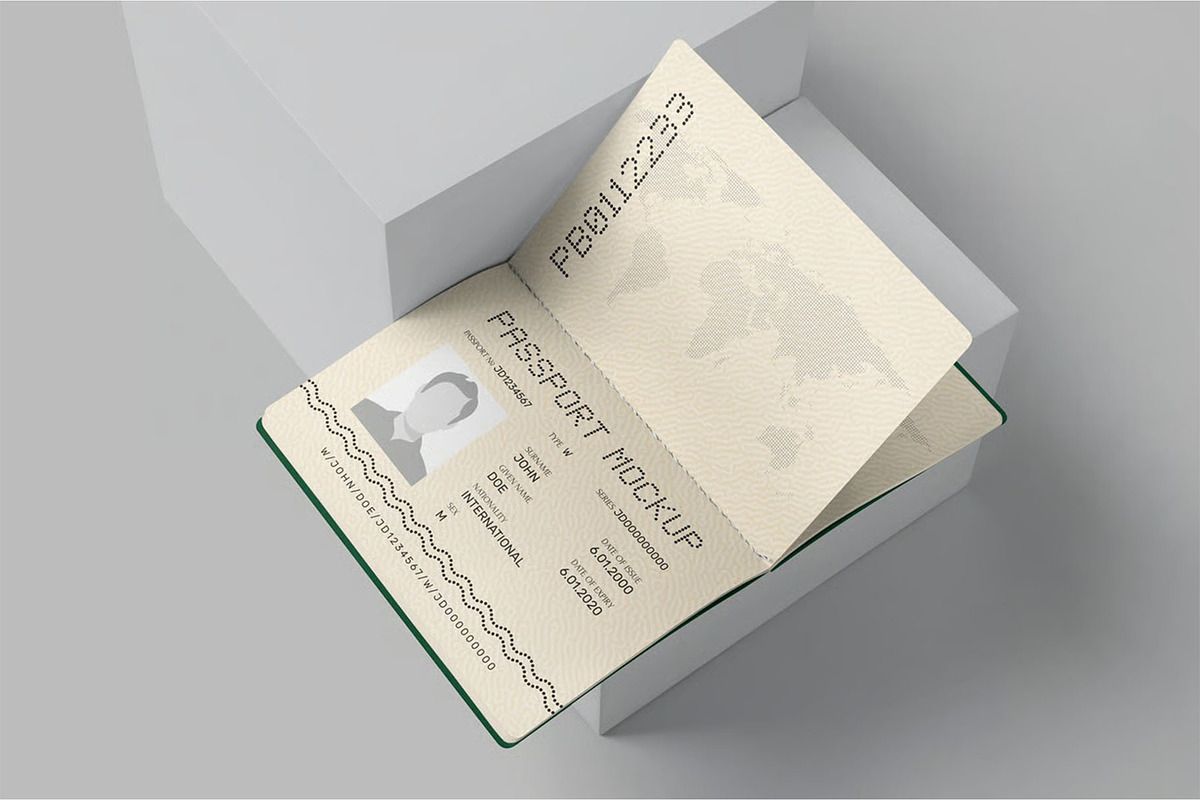 Passport Booklet Mockups, a Product Mockup by megostudi0 (Photo 6 of 7)