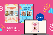Kids Birthday Party Invitations, a Templates & Theme by TemplateCastleStore (Thumbnail 8 of 9)