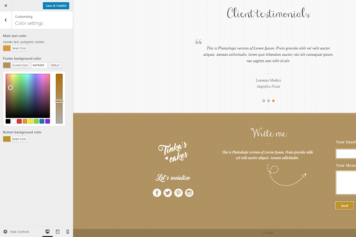 Tinka - Cake Baking Portfolio Theme, a WordPress Template by Europe.graphics (Photo 5 of 6)