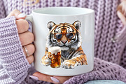 Cute Tiger Oktoberfest Clipart, an Illustration by Pixels.Craft (Thumbnail 4 of 7)
