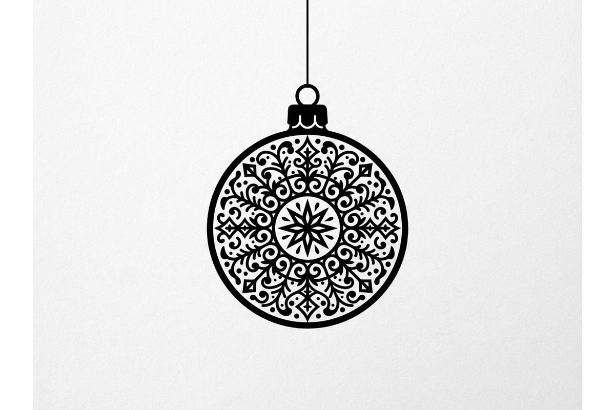 Festive Filigree Bauble Silhouette, an Object Graphic by Creativeshirt (Photo 4 of 5)