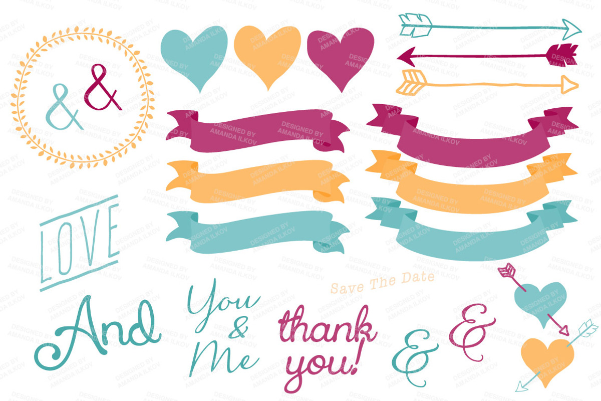 Bohemian Floral Heart & Banners, an Illustration by Amanda Ilkov (Photo 4 of 4)