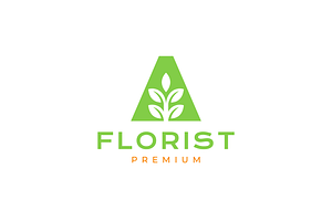 letter a botanical plant logo design, a Branding & Logo Template by devastd