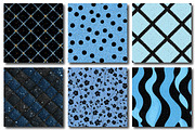 Baby Blue and Black Glitter, a Texture Illustration by DreamPrint404 (Thumbnail 2 of 4)