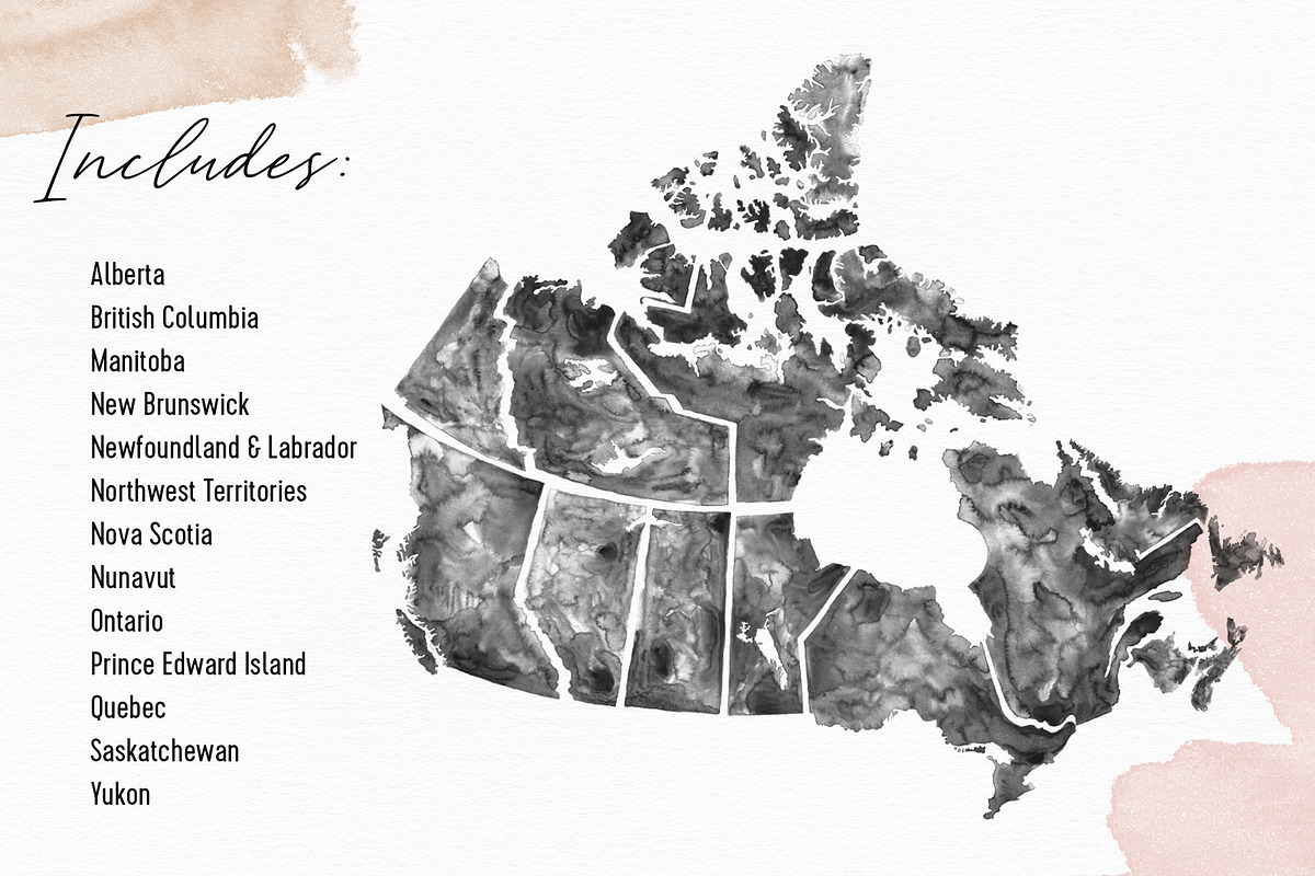 Canada Watercolor PS Brushes, a Brush Add-On by Fernwel Creative (Photo 2 of 6)