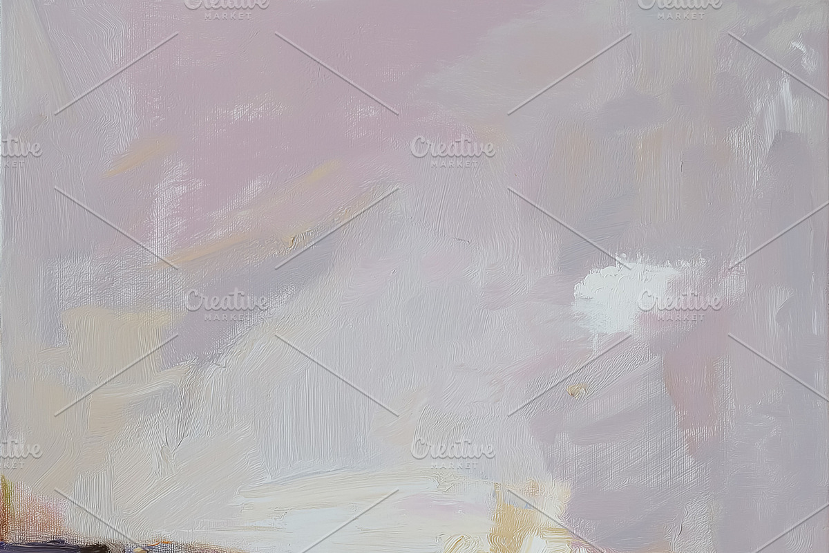 Abstract oil painting with soft pastel colors creating an impres, a Decorative Illustration by Studio ANNA
