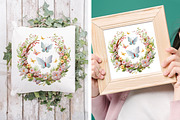 Embroidery Flower Luarel & Butterfly, an Object Graphic by V Design Creator (Thumbnail 4 of 8)