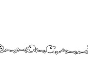 Halloween Skeleton Border with Scary, a Seasonal Illustration by Valenty (Thumbnail 2 of 3)