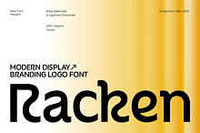Racken - Modern Branding Logo Font