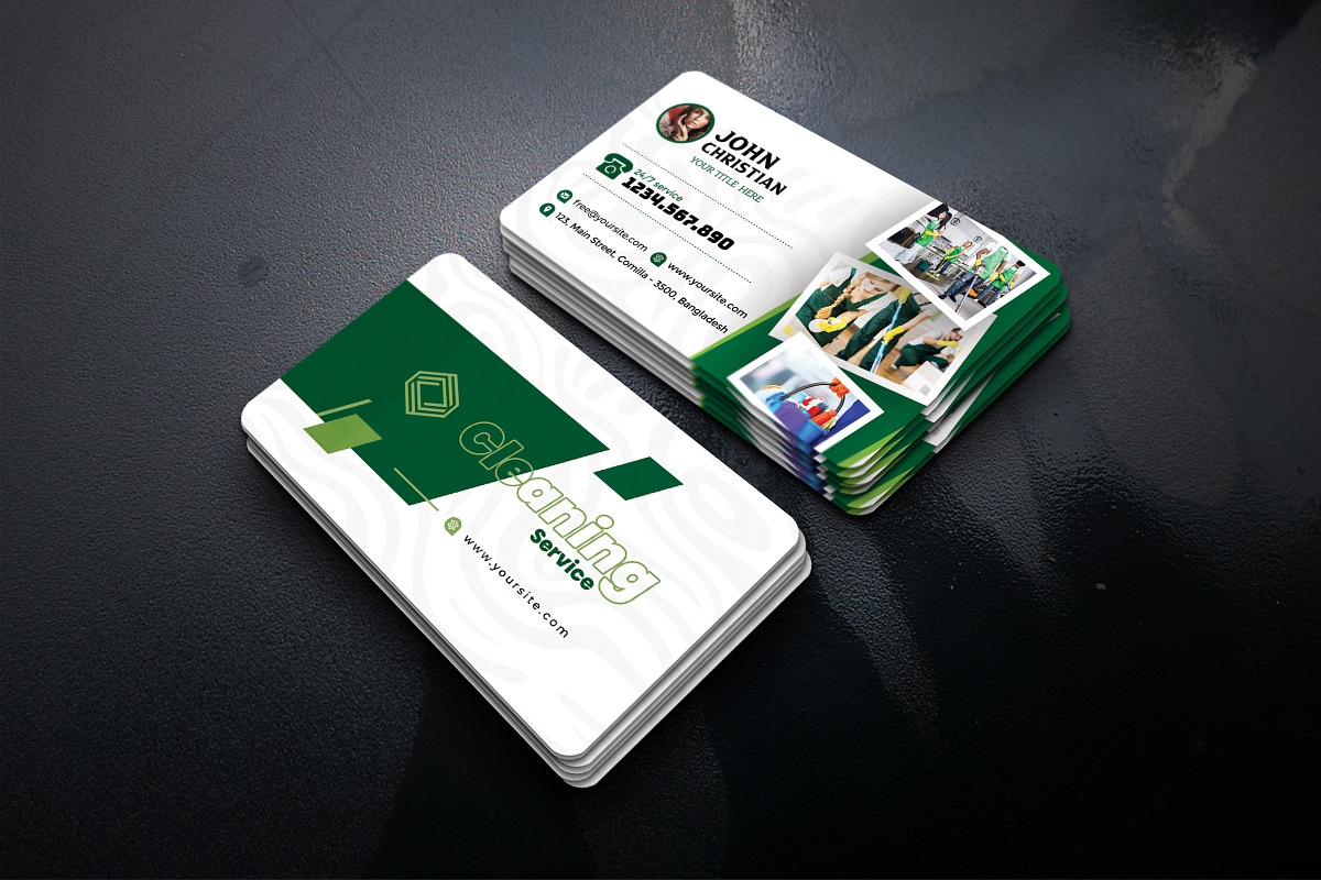 Cleaning Service Business Card, a Brochure Template by GreenPixi (Photo 1 of 4)