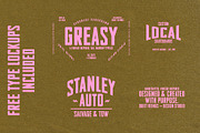 Greasy - Handdrawn Vintage Typeface, a Handwritten Font by Quiet Beings Design Studi (Thumbnail 7 of 8)