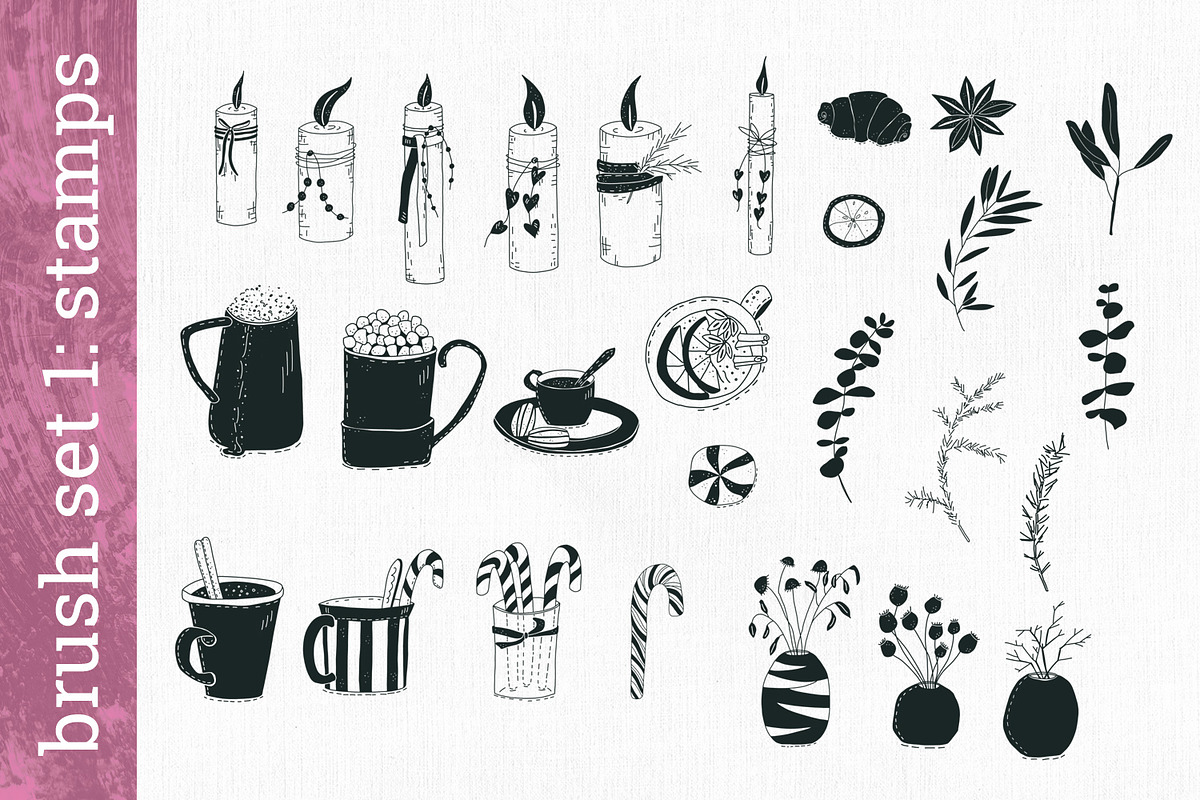 Winter Brush Box for Procreate, a Brush Add-On by Gray Cat Graphics (Photo 5 of 11)