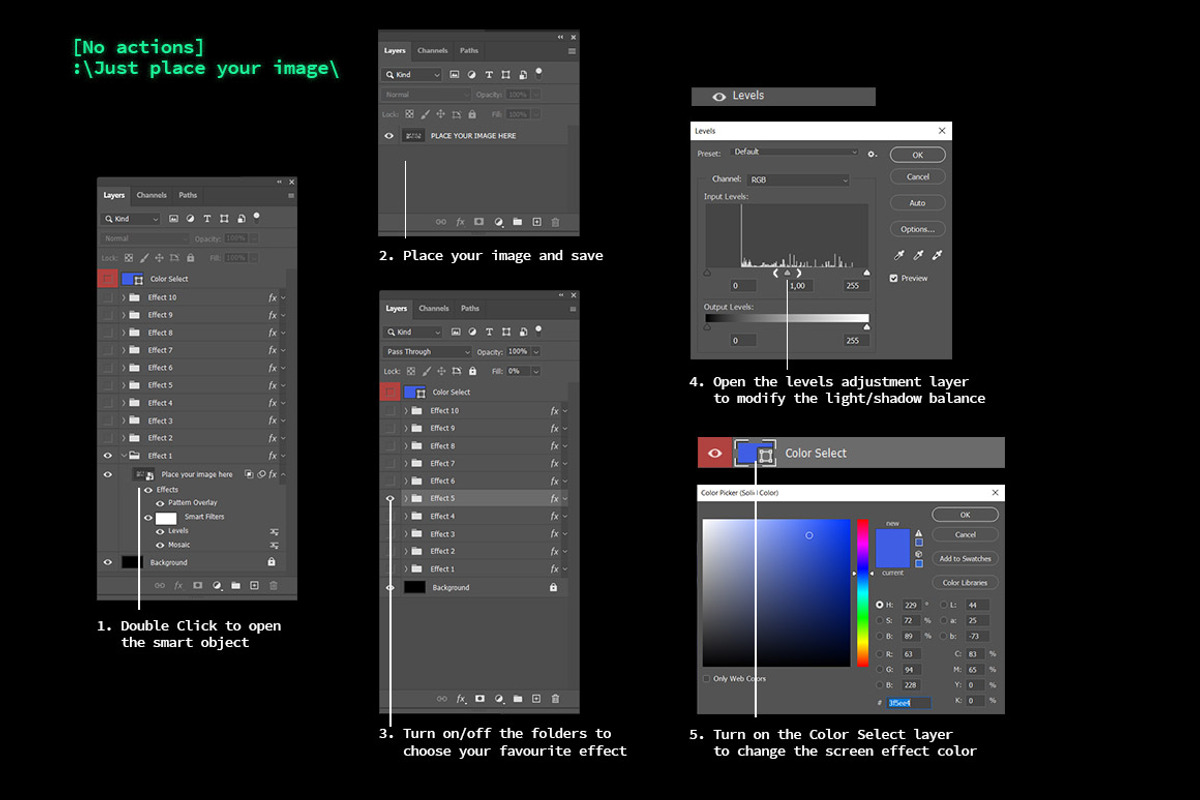 Retro Screen Monitor Effect - PS CC, a Templates & Theme by MDG (Photo 6 of 10)