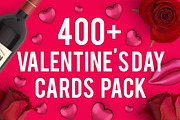 400+ Valentine's Day Cards Pack, a Decorative Illustration by Olha Kostiuk (Thumbnail 1 of 9)