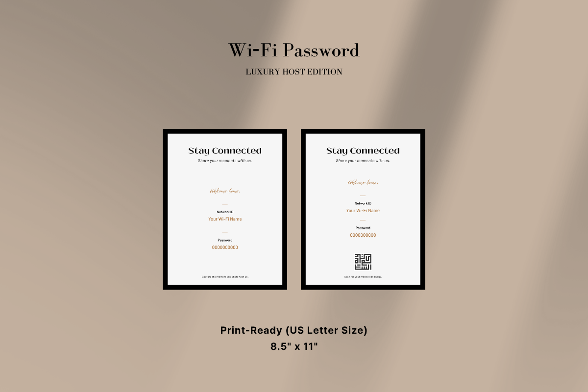 Modern Neutral Airbnb Signage Bundle, a Stationery Template by batang (Photo 11 of 15)